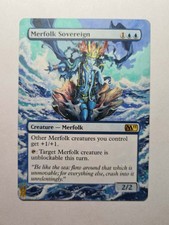 MERFOLK SOVEREIGN MAGIC ALTERED ART HAND PAINT BY DEMIAN SOLIS