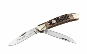 Boker Treebrand Copperhead Jigged Brown Bone Pocket Knife D2 Slipjoint - 110861 - Picture 1 of 2