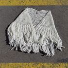 Womens White Knitted St Michaels Vintage Shawl H1 02