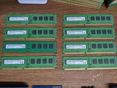 8 LOT - Micron 4GB PC3-12800U DDR3 1600MHz Dimm Memory RAM PC Computer - Image 1 of 2