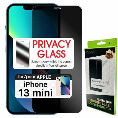 Anti Spy Privacy Tempered Glass Screen Protector 9H for iPhone 13 Mini - Image 1 of 4