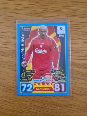 EXTREMELY RARE MATCH ATTAX ASIA TROPHY 2017/18 LIVERPOOL GARY McALLISTER CARD - Image 1 of 2