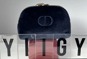 🐼💦 DIOR 🐼💦 Belleza Azul Gamuza Bolsa Cosmética Maquillaje Artículos de Aseo Estuche NUEVO🐼 - Imagen 1 de 9