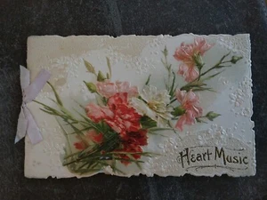 Antique "Heart Music" Embossed Booklet Poetry Paper Eph Collect Vintage - Picture 1 of 3