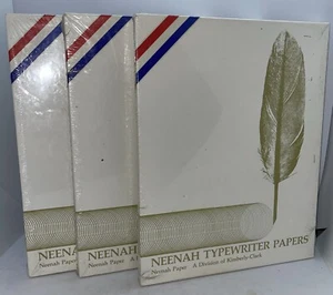 Neenah Schreibmaschinenpapiere weiß 8 1/2 x 11 Sub 20 1-20EQ Cockle 300 Blatt versiegelt - Bild 1 von 2