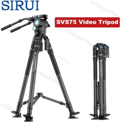 SIRUI SVS75 SVH15 Carbon Fiber One-Step Outdoor Camera Video Tripod Fluid Head  - Image 1 of 4