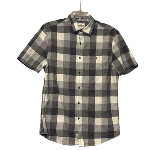 Flag & Anthem Short Sleeve Men's Dobby Shirt Button Front Checkered Medium NWT - Picture 1 of 6