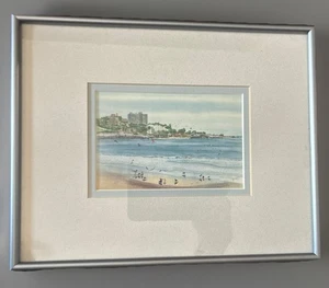 JOHN YATO Gerahmte & Passepartout/signierte Lithographie LA JOLLA SHORES 8” x 10” - Bild 1 von 5