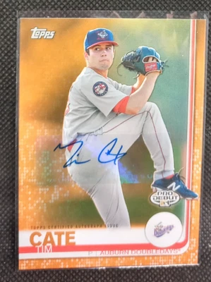 /25 Tim Cate #109 Auto 2019 Topps Pro Debut Orange Auto - Image 1 of 2
