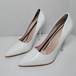 Zapatos de tacón alto blancos talla 38 NUEVO sin marca - Imagen 1 de 10