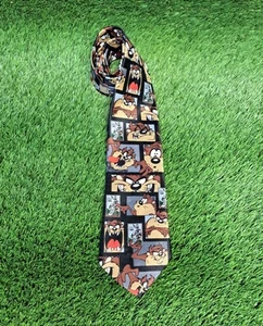 1997 Looney Tunes Stamp Collection Taz Men's Dress Neck Tie Polyester Made In US - Picture 1 of 8
