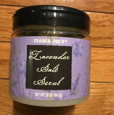 TRADER JOE's LAVENDER SALT SCRUB 20oz Spa Skin Care Beauty Exfoliate Moisturizer - Image 1 of 4