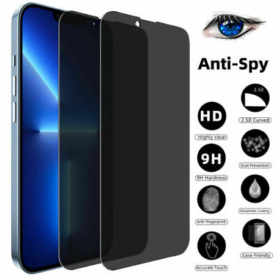 5D Privacy Tempered Glass Screen Protector For IPhone 13 Pro Max 12 11 XS Cover • 3.93£