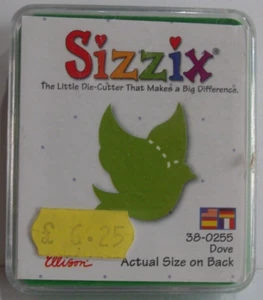 Sizzix Ellison Green Die Cut DOVE Bird 38-0255 - Picture 1 of 3