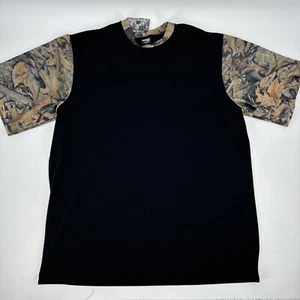 VTG NWT True Timber T-Shirts Mens XL Performance Black Timber Fall Camo USA 90s - Picture 1 of 7