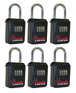 [6 PACK] Vault Locks 3200 Key Storage Lock Box Set Your Own Combination 4 Digit