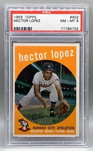 1959 Topps #402 Hector Lopez - Kansas City A's PSA 8 NM-MT - Bild 1 von 2