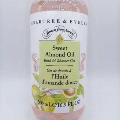 New CRABTREE & EVELYN Sweet Almond Oil Bath & Shower Gel 500ml 16.9 oz - Image 1 of 4