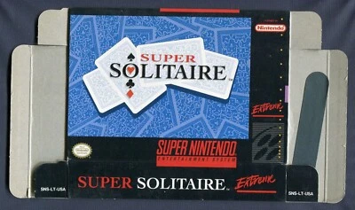 1994 Nintendo Super Solitaire Extreme SNES Game Box Only  - Image 1 of 2