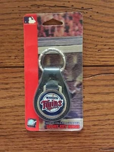 Llavero de cuero con llavero MINNESOTA TWINS con licencia oficial de la MLB - Imagen 1 de 2