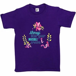 Always Wear Your Invisible Crown Girl Power Kinder Mädchen T-Shirt - Bild 1 von 4