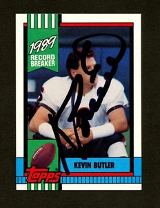 1990 Topps Kevin Butler #4 Autographed Card ~ Chicago Bears ~ NM - Picture 1 of 2