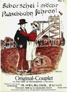 Original vintage print RUTSCHBAHN FAHREN MUSIC COVER 1922 - Picture 1 of 1