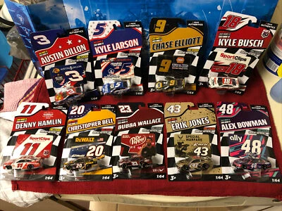 Juego de 9 coches diecast Nascar Authentics Wave 2021 1/64 coche de persecución líquido Foto 1 de 4