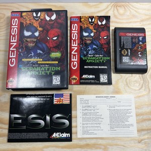 Separation Anxiety Spider-Man Sega Genesis 1995 CIB Registration Card and Insert