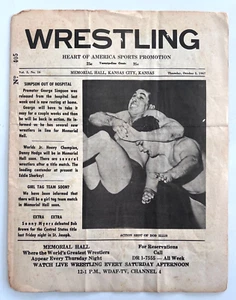 Programa de lucha libre Bob Geigel vs The Viking 5 de octubre de 1967 Kansas City NWA - Imagen 1 de 4