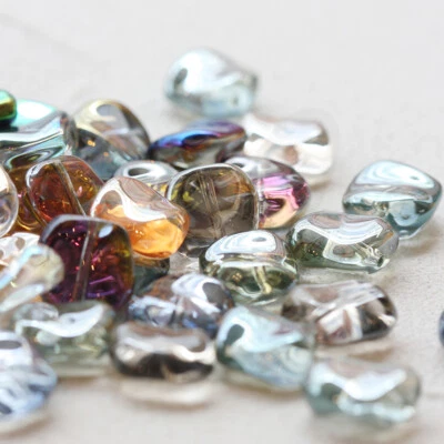 Cuentas de cristal enchapadas 50 piezas - onduladas 11 mm (G344) Foto 1 de 4