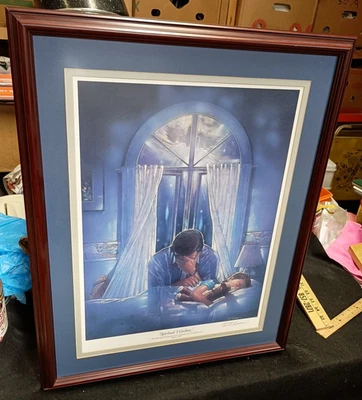 Arte de oración cristiana firmado por Ron DiCianni GUERRA ESPIRITUAL Foto 1 de 4