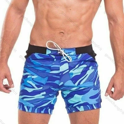 Herren Badeshorts Schwimm Kurze Hosen Jogging Badehose Sport Gym Bermuda Hosen - Bild 1 von 4