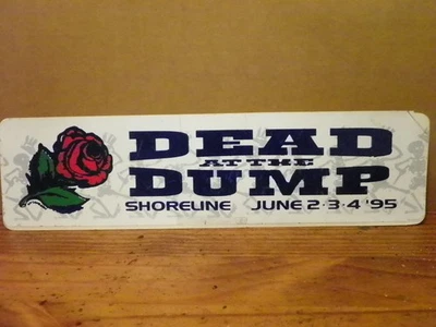 Vintage 1995 90s Grateful Dead By the Dump Shoreline Bumper sticker concert tour - Image 1 of 4
