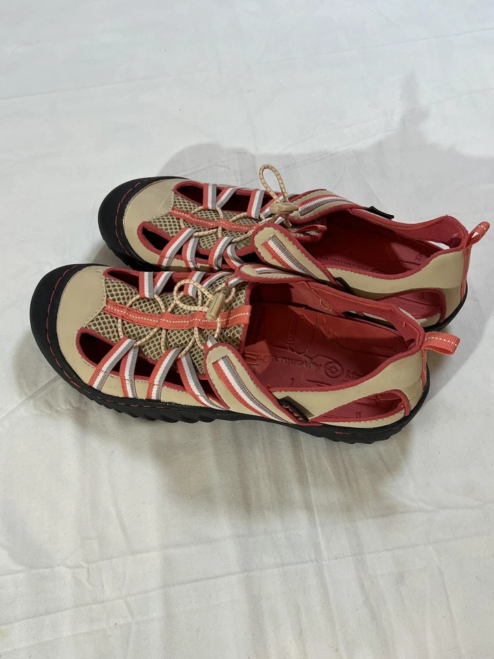 J-41 Zapatos de Aventura Mujer Talla 7.5M Rojo Beige Sea Breeze Vegano Exterior Sandalias Foto 1 de 4