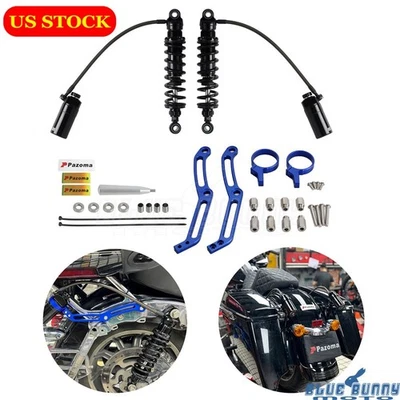 Remote Reservoir Rear Suspensions Shocks Kit For Harley Electra Glide 2014-2025 Foto 1 de 4