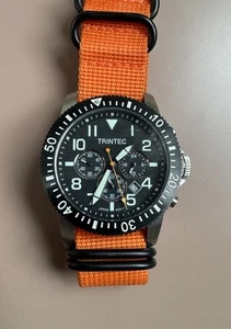 TRINTEC ZULU 01S-CH-BD AVIATORS CHRONOGRAPH MENS WATCH - Picture 1 of 16