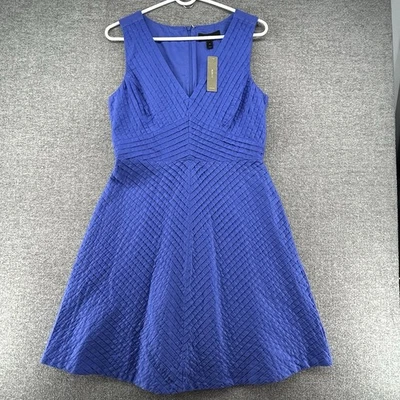 J Crew Dress Women Size 6 Blue Sleeveless Pleated Lined Casual - Image 1 of 4