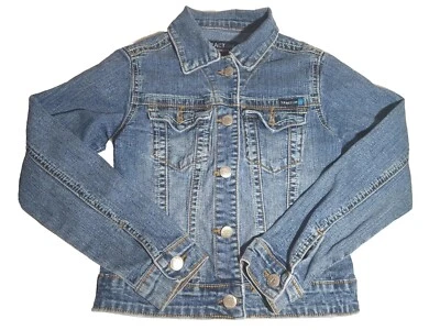 Chaqueta Jean Niñas Jóvenes Tractor Talla Pequeña Elástica Azul Denim Foto 1 de 4