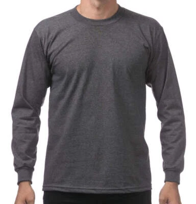 Pro Club Men's Heavyweight Cotton Long Sleeve T-Shirt - Image 1 of 4