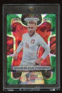 2018 PANINI WORLD CUP PRIZM JAKUB BLASZCZYKOWSKI KUBA GREEN CRYSTAL POLAND /25