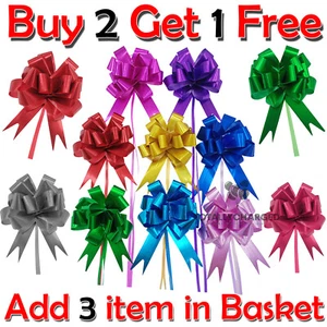 Large 50mm Pull Bow Quality Gift Present Wrap Ribbon Wedding Car Birthday Party - Picture 1 of 13