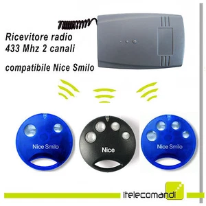 Ricevitore radio ricevente RX402 2 canali compatibile Nice Smilo SM2 SM4 - Picture 1 of 1
