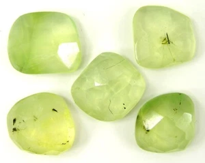 101.10 Ct Natural Green Prehnite Gemstone 17-21 mm Rose Cut 5 Pcs Stone Lot-2347 - Picture 1 of 2