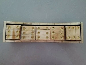 Jumbo 2" Bone/Antler Dice in Bone Box set of 5 - Picture 1 of 6