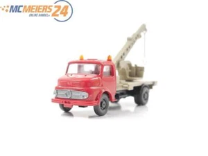 Wiking H0 1075/3B modellino auto carro gru MB 1413 giallo grigio 1:87 E73 - Foto 1 di 6