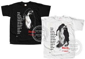 Maglietta Horror of Dracula maglietta v2 poster horror nero bianco tutte le taglie S - 5XL - Foto 1 di 4