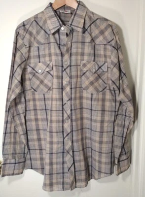 Vintage Saturdays In California Pearl Snap Shirt Size Large Western Retro - Image 1 of 4