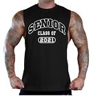 Men's Senior Class of 2021 Black T-Shirt Tank Top Graduation College High School