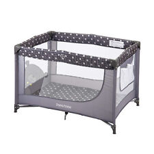 Pamo Babe Portable Crib closed Baby Playpen w/ Mattress & Carry Bag, Gray (Used)
